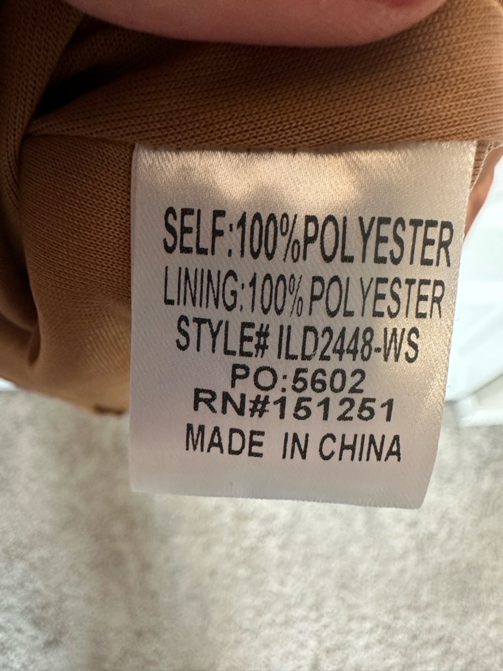 In Loom Emilia Dress Size L Sepia Satin Smocked Midi - NWT - Picture 6 of 6